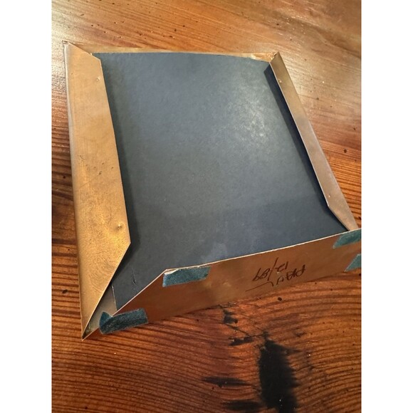 Vintage Hand Crafted Metal/Copper Photo Frame Opening 2.75”x3.5” Free Standing - Picture 12 of 12